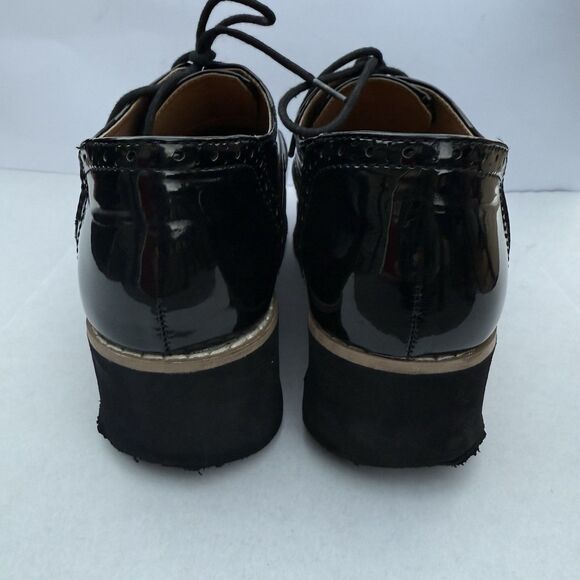 Madden Girl G-Class Black Platform Oxford Lace Up Shoes Women's Size 7.5 - Picture 6 of 9